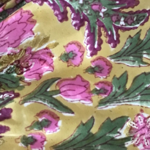 CLARA THE LABEL Marina Midi Maxi Dress Floral Golden Blossom Women’s Size Large - Picture 14 of 16